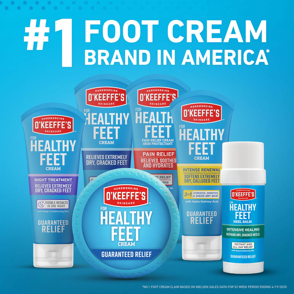 Unscented, non-greasy formula suitable for sensitive feet.