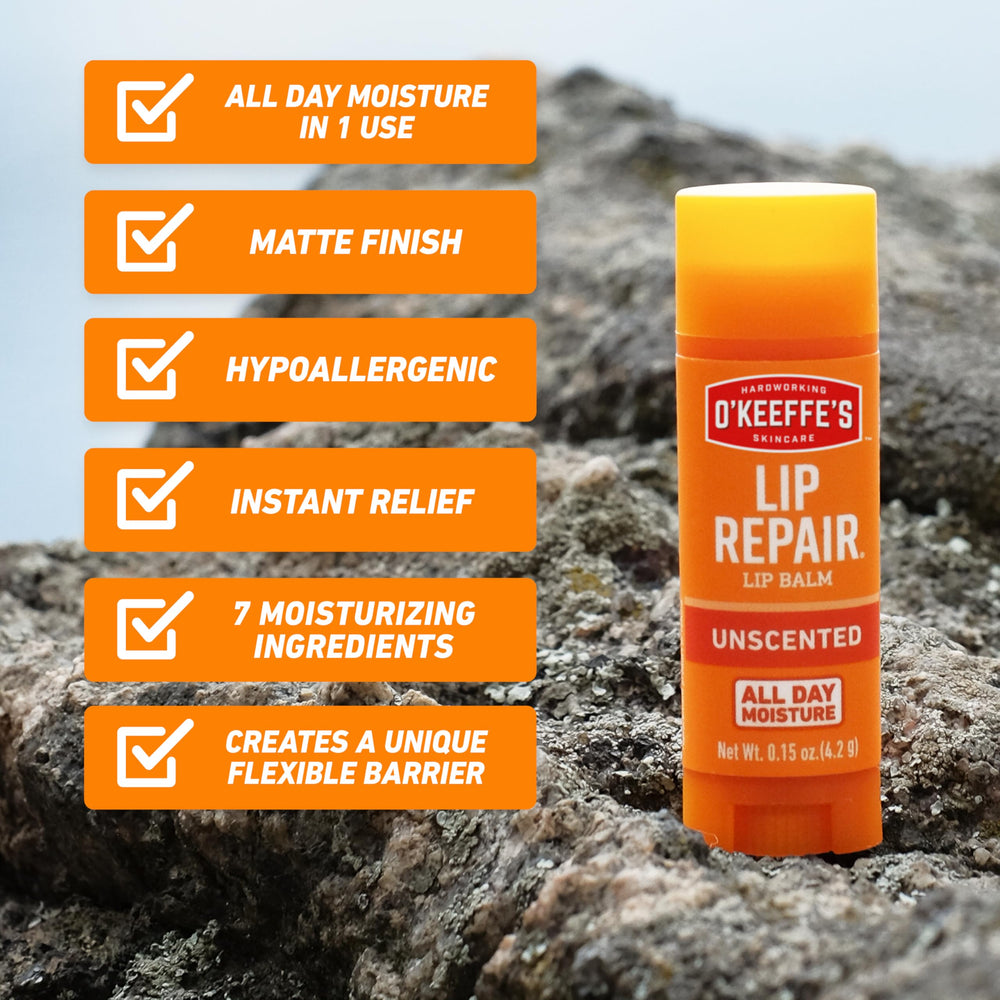 Fast-absorbing Lip Repair with a flexible barrier