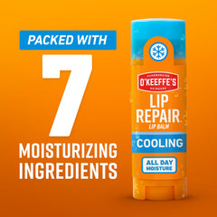 O'Keeffe's Lip Repair quick absorption ensures smooth lips in minutes.