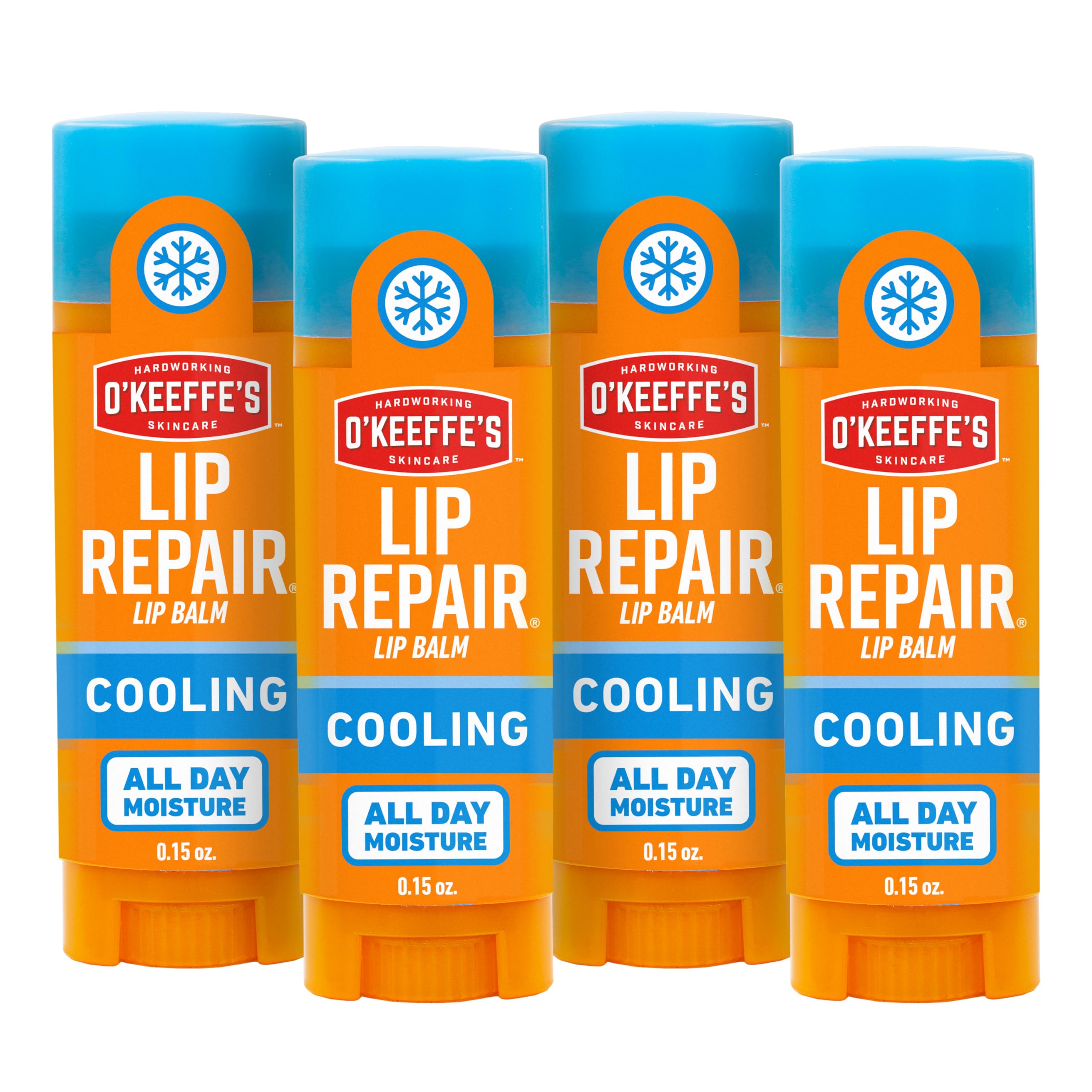 O'Keeffe's Lip Repair stick-application showing quick relief for very dry lips.