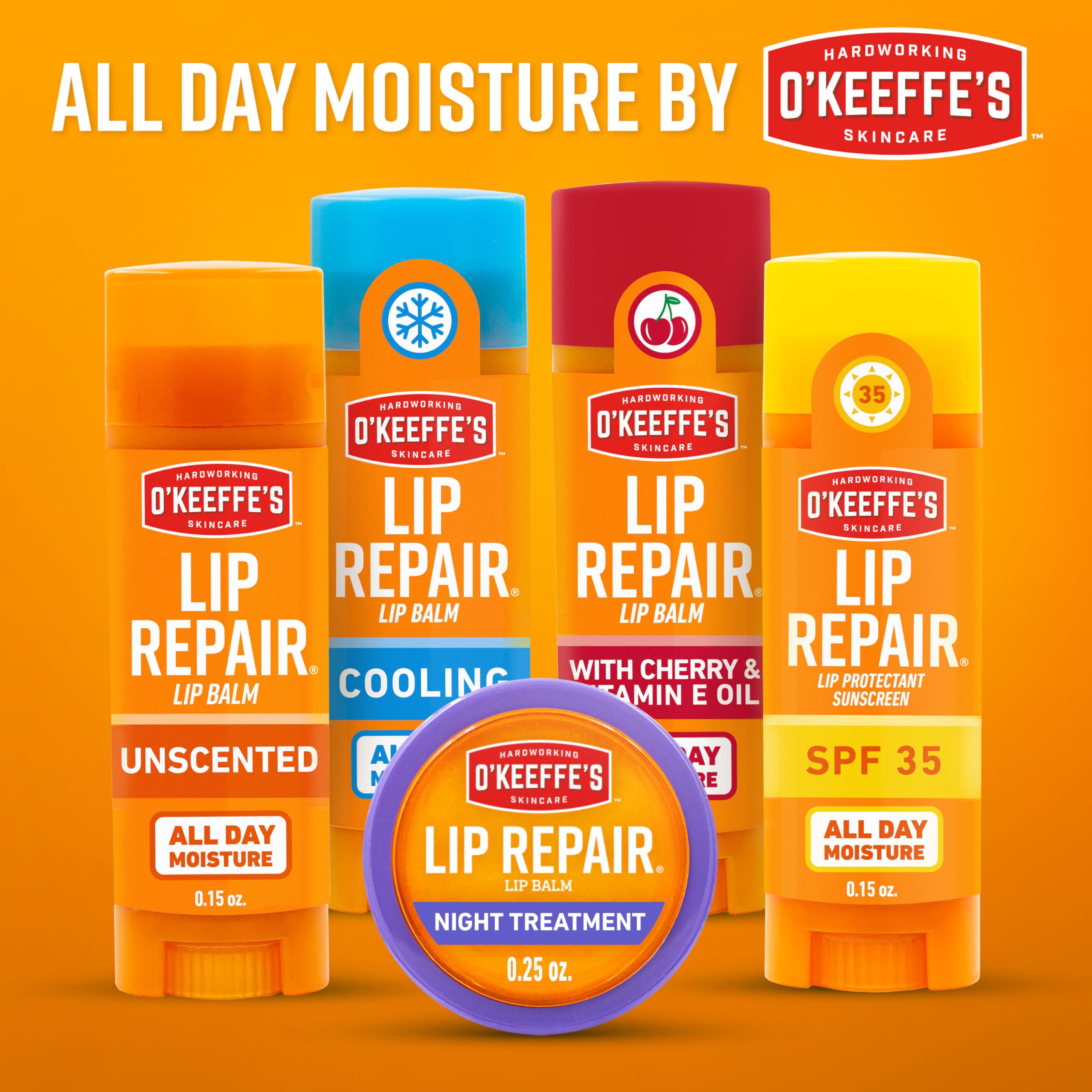 O'Keeffe's Lip Repair travel-size stick for on-the-go lip care.