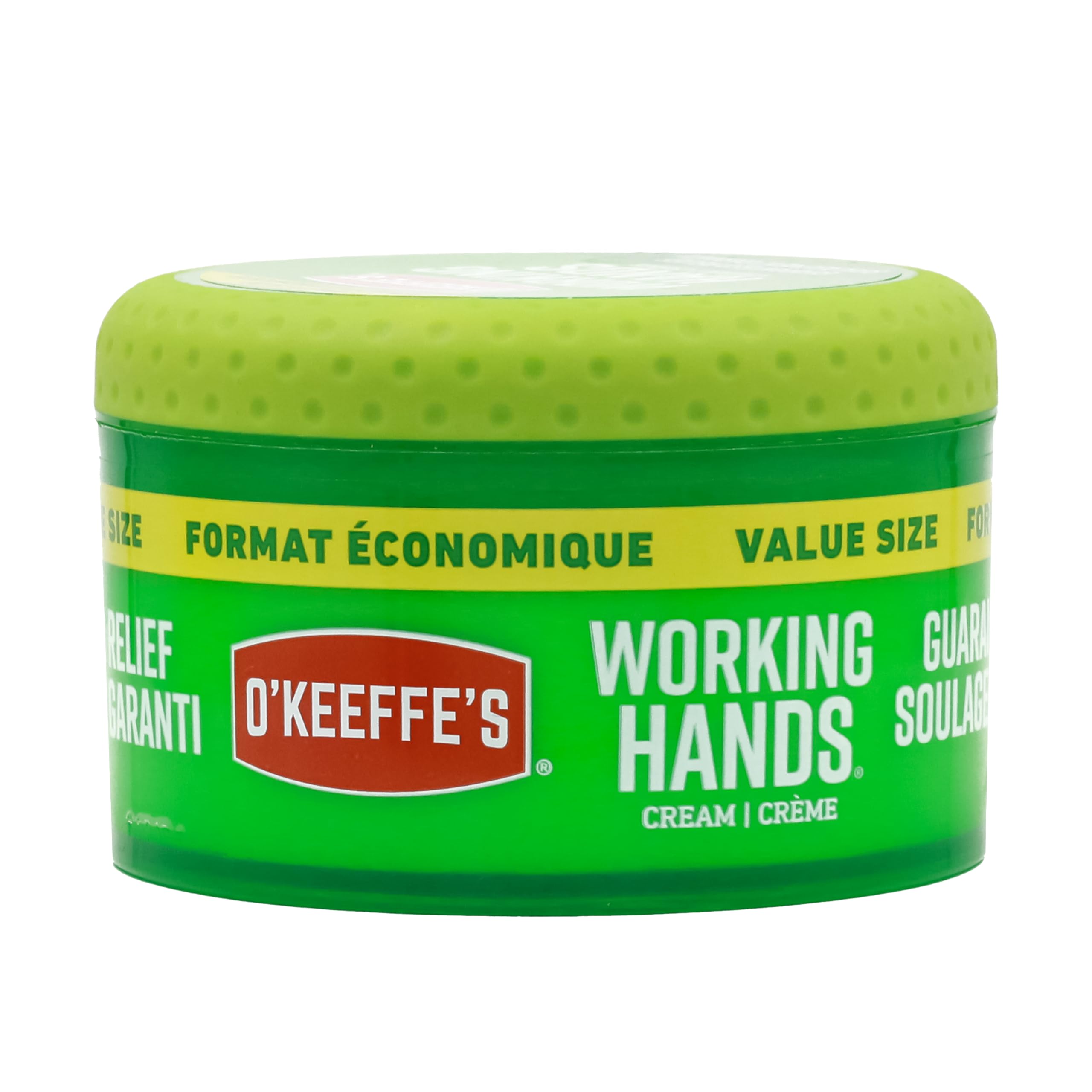 O'Keeffe's Working Hands Hand Cream with winter gloves, daily protection against dryness.