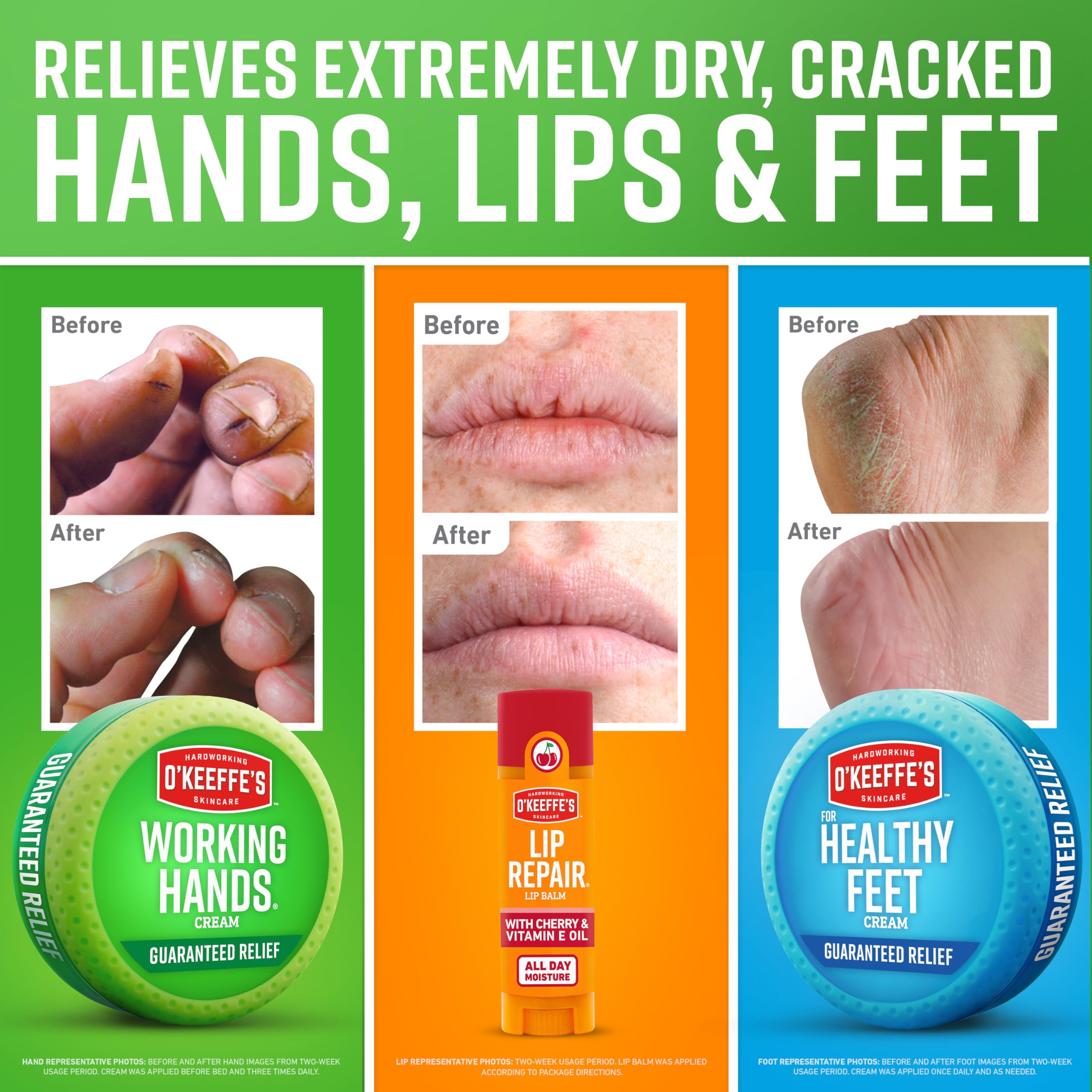 O'Keeffe's Working Hands jar providing intense hydration for cracked hands