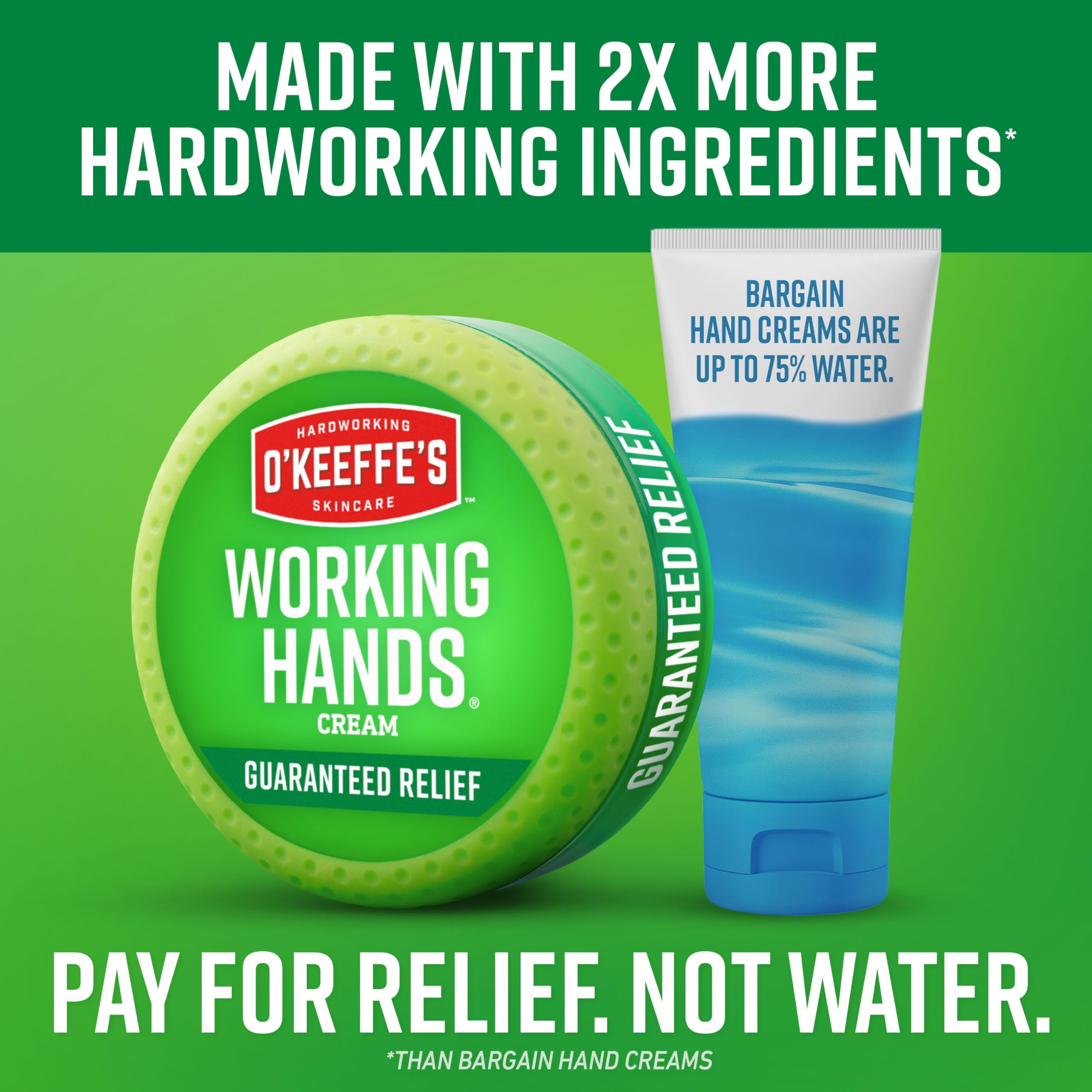O'Keeffe's Working Hands unscented formula ideal for sensitive skin