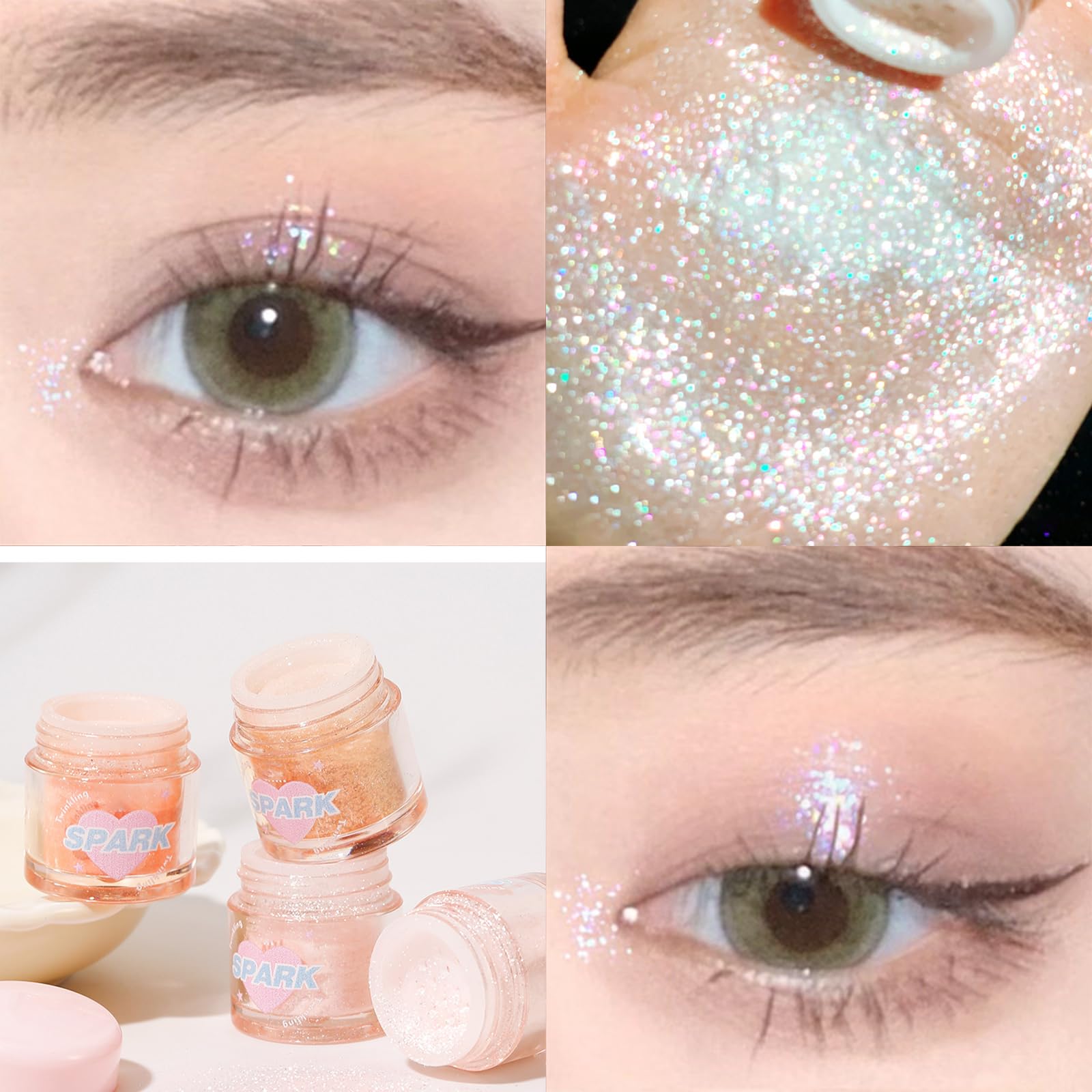 Okerker Body Glitter Highlighter on shoulder for a subtle glow.
