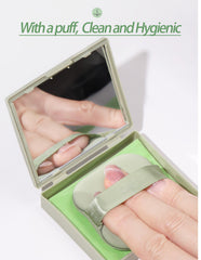 Okerker compact with mirror makes on-the-go shine control easy during travel or commutes.
