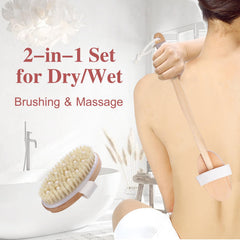 ÖkoStamm detachable boar bristle brush head for gentle exfoliation