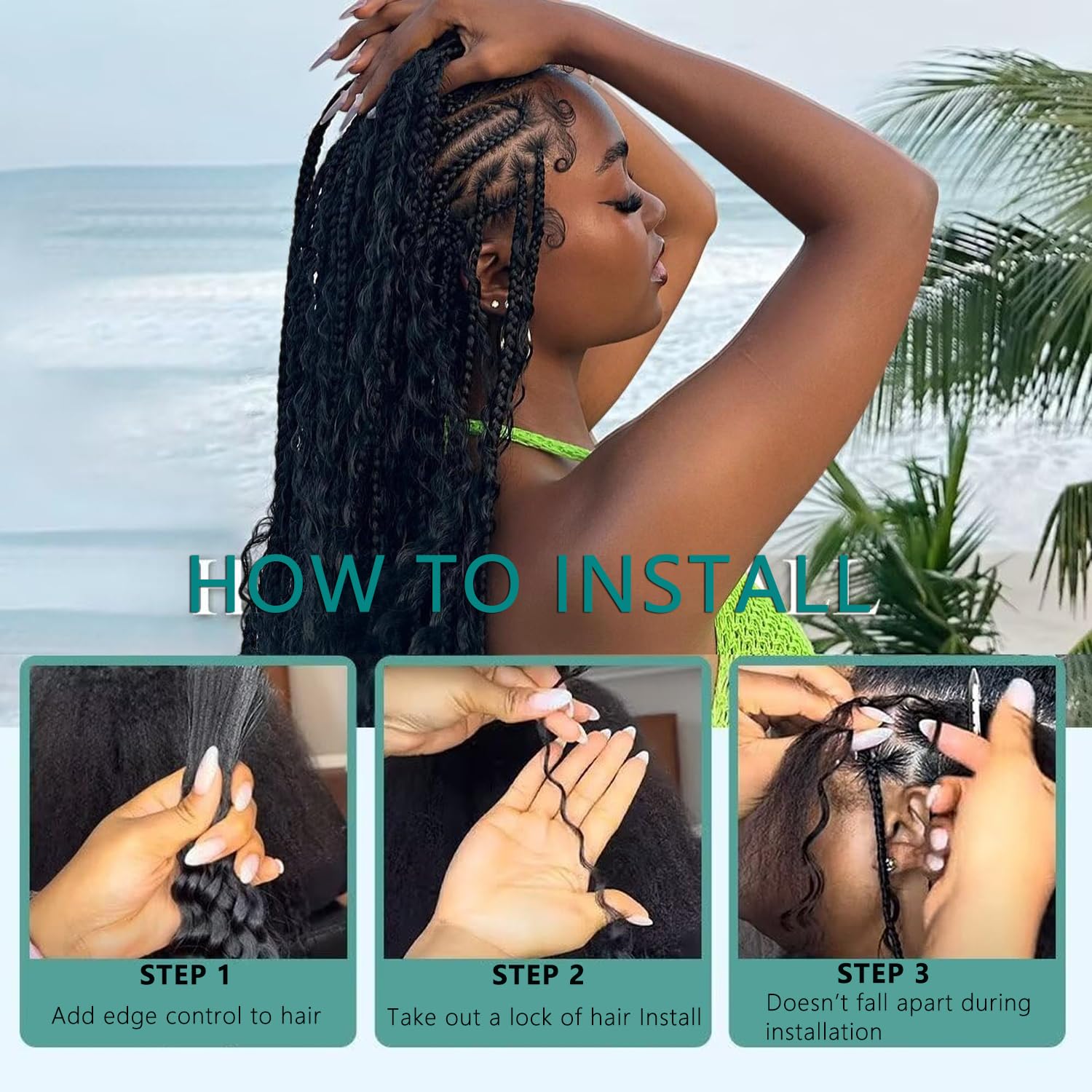 OKVOKV no-weft bulk braiding hair bundles enable easy customization and natural volume.