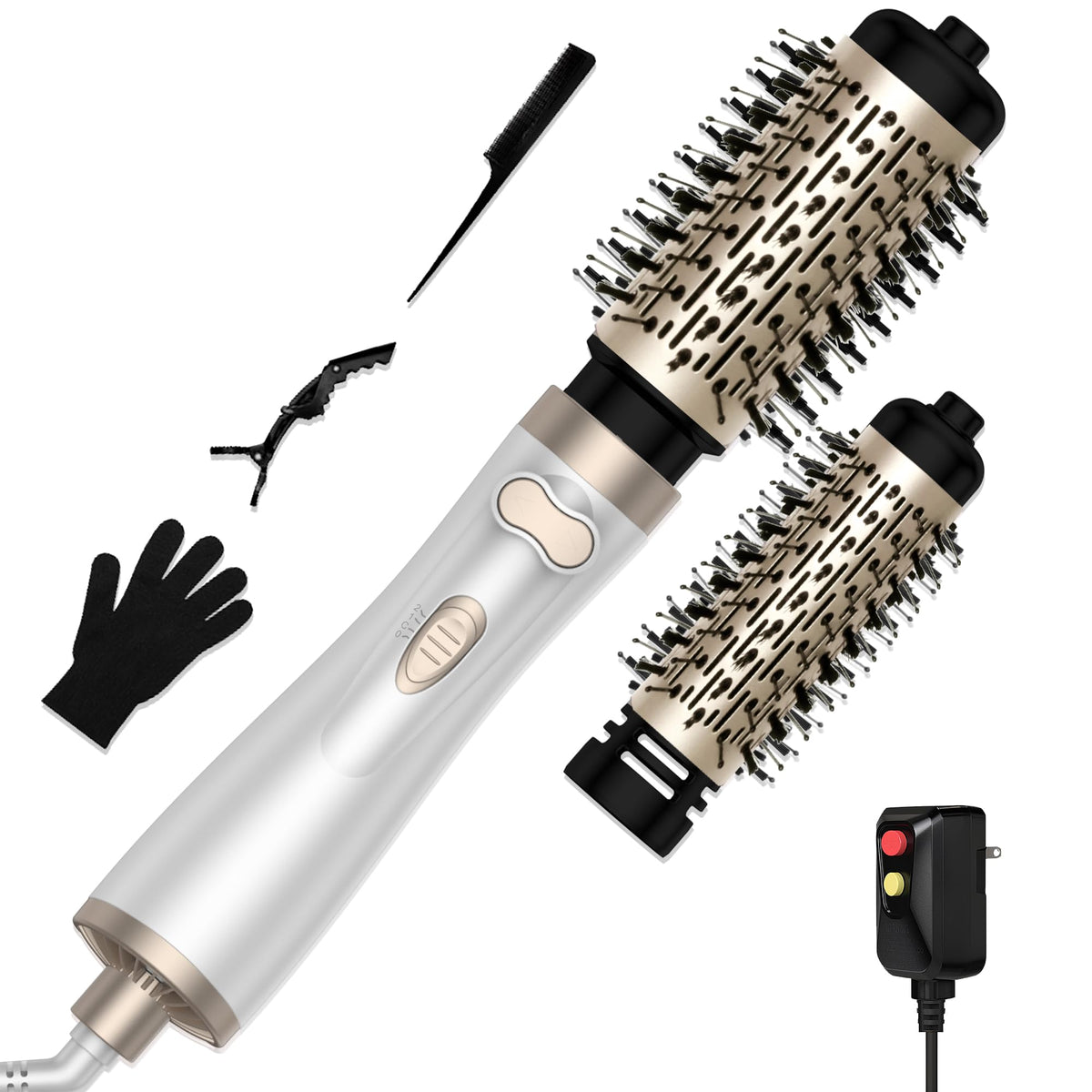 OKWRAP 3-in-1 rotating hair dryer brush for quick salon-like results at home