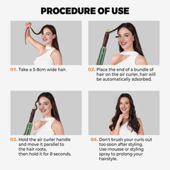 OKWRAP auto-wrap curler demonstrates effortless curling for quick, voluminous curls.