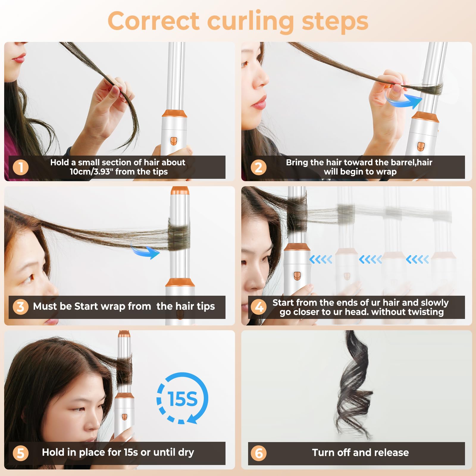 OKWRAP auto-wrap hair wands creating natural-looking curls.