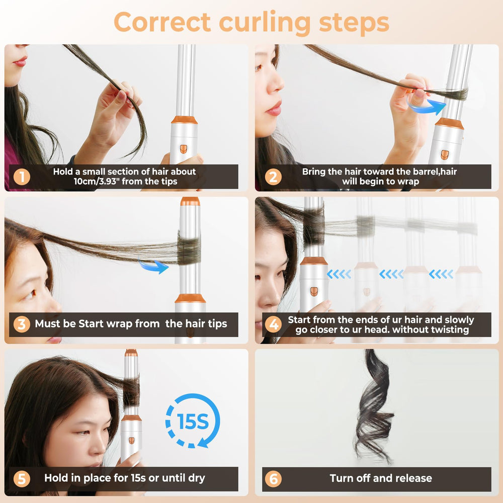 OKWRAP auto-wrap hair wands creating natural-looking curls.
