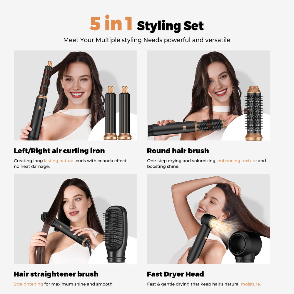 OKWRAP hair dryer brush with three heat settings delivers fast, gentle drying