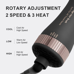 Olaermoso travel-sized dryer brush fits in luggage for on-the-go styling