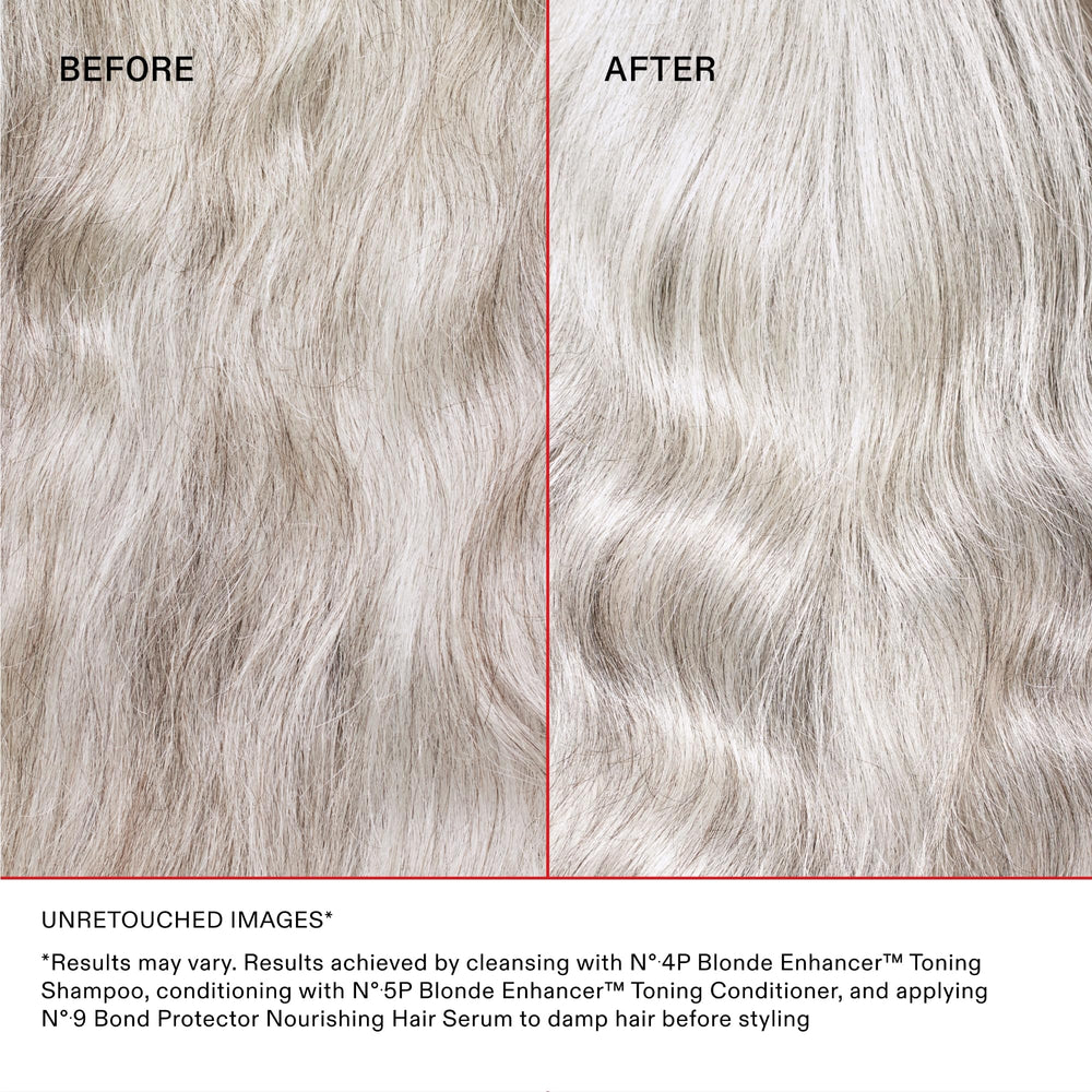 Olaplex 4P hands applying shampoo for cleansing and hydration.