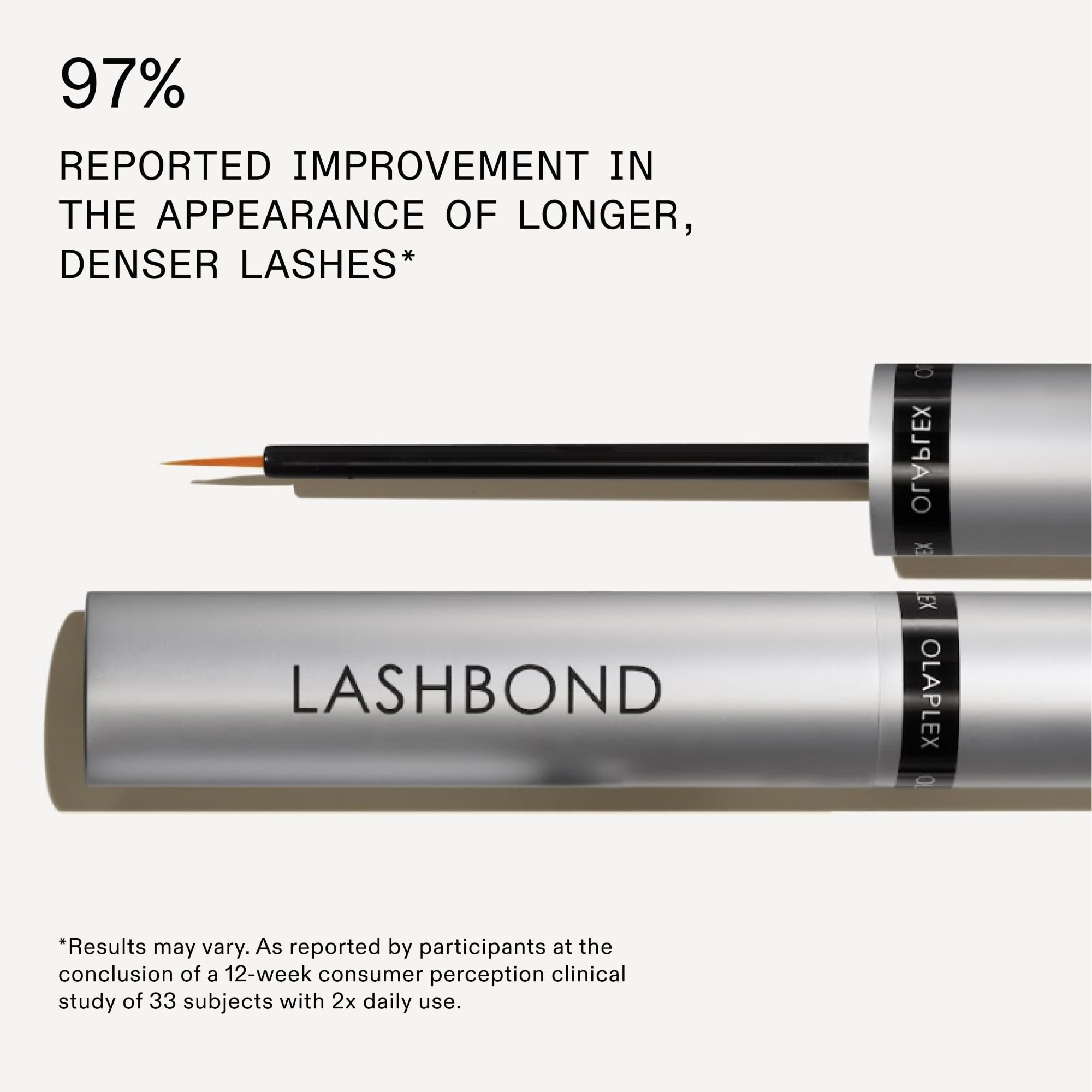 Olaplex Bond-Building Technology schematic showing lash line skin barrier support.