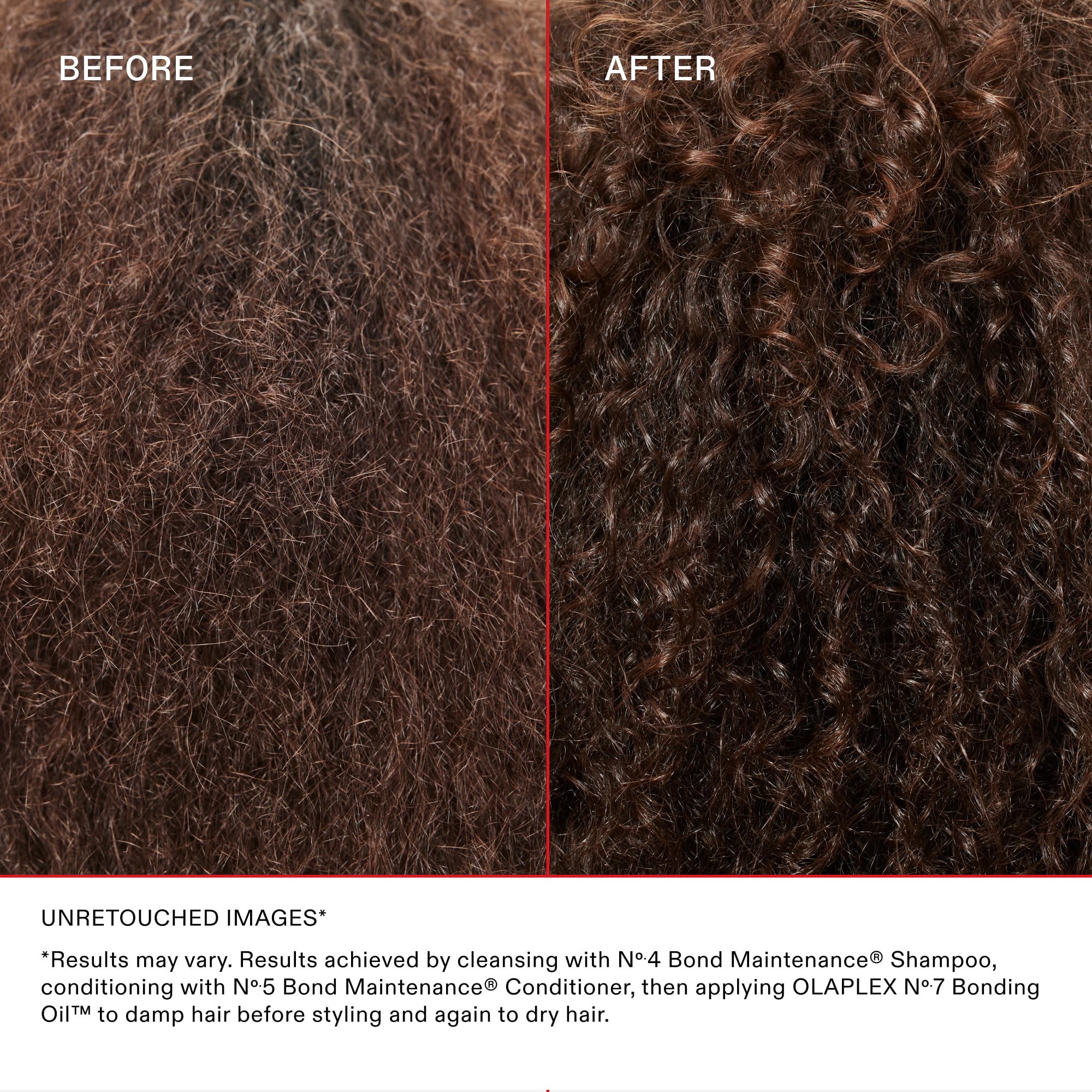 No.7 Bonding Oil being applied for radiant shine and softness on hair.
