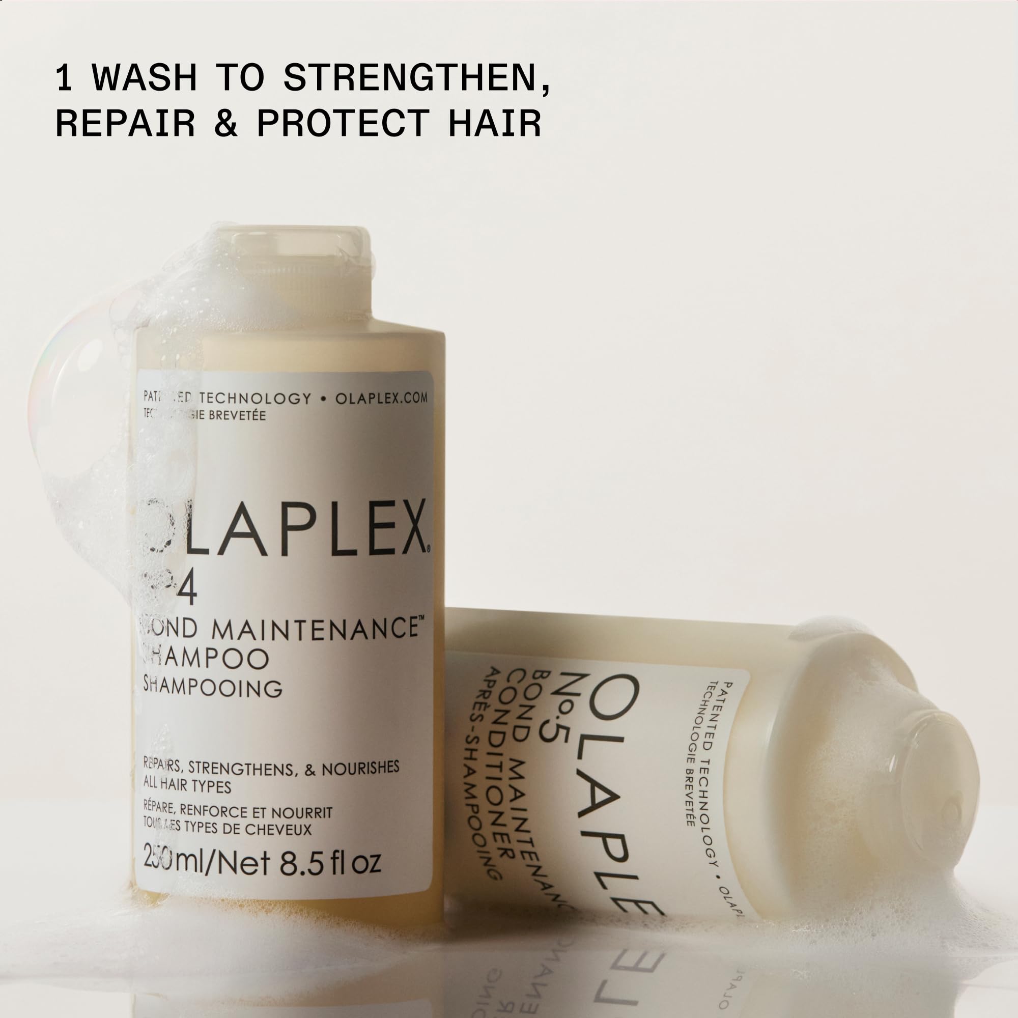 Olaplex N°0.5 treatment bottle prepping hair for deeper repair