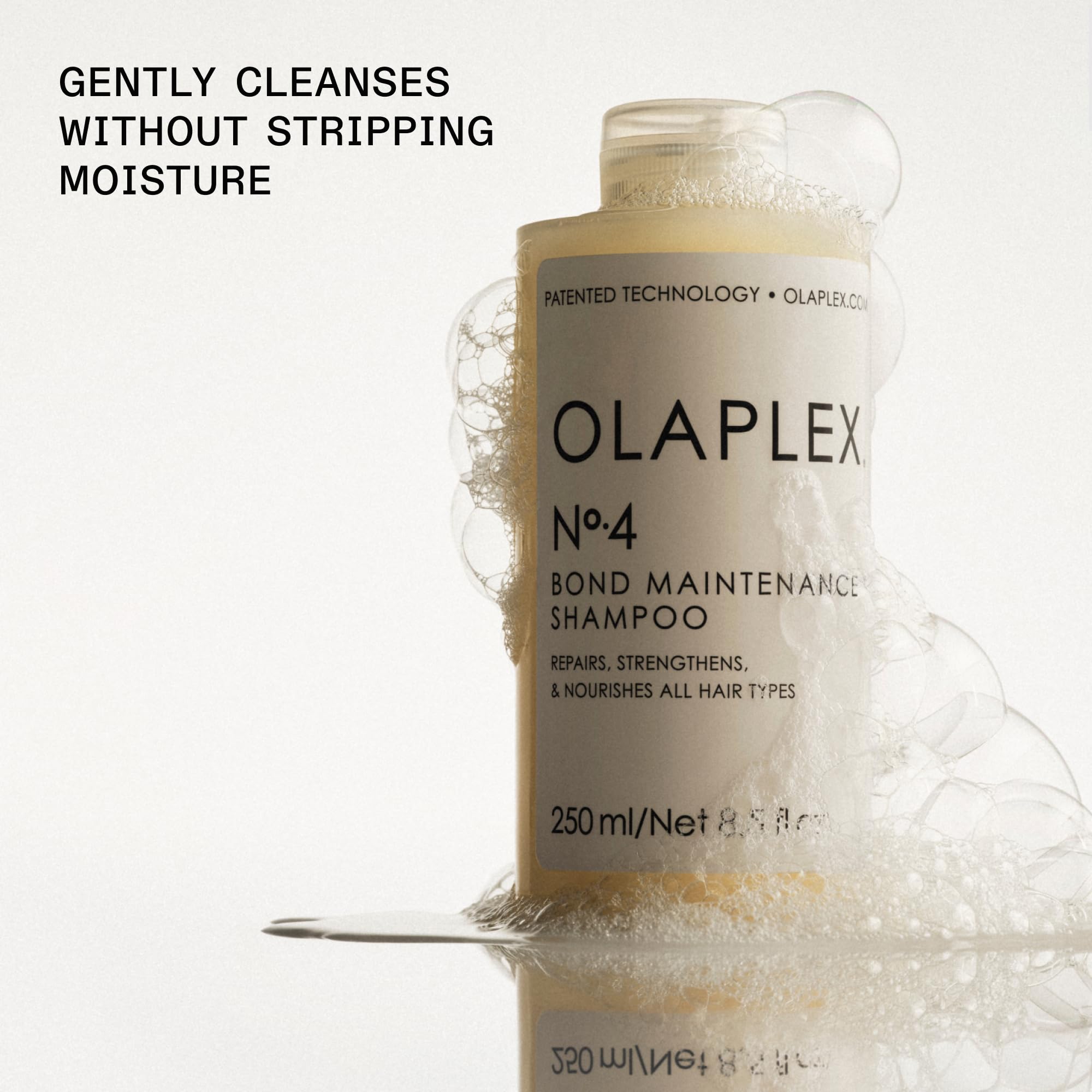 Olaplex N4 Bond Maintenance Shampoo after-use hair looks shinier.