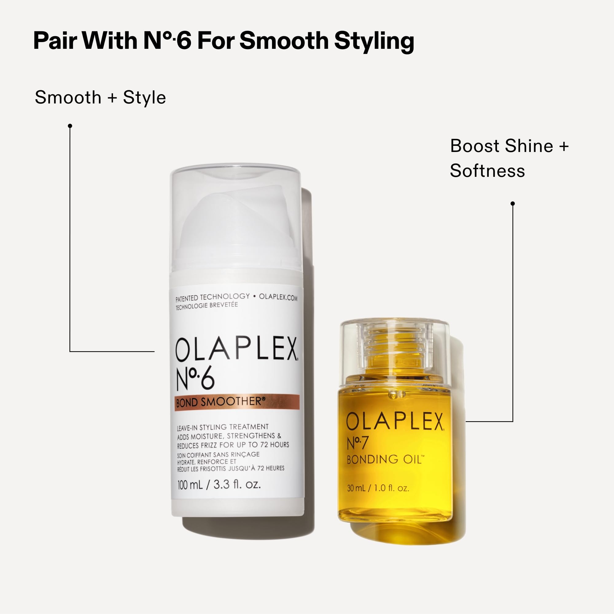 Olaplex No.7 Bonding Oil travel-size bottle for on-the-go shine.