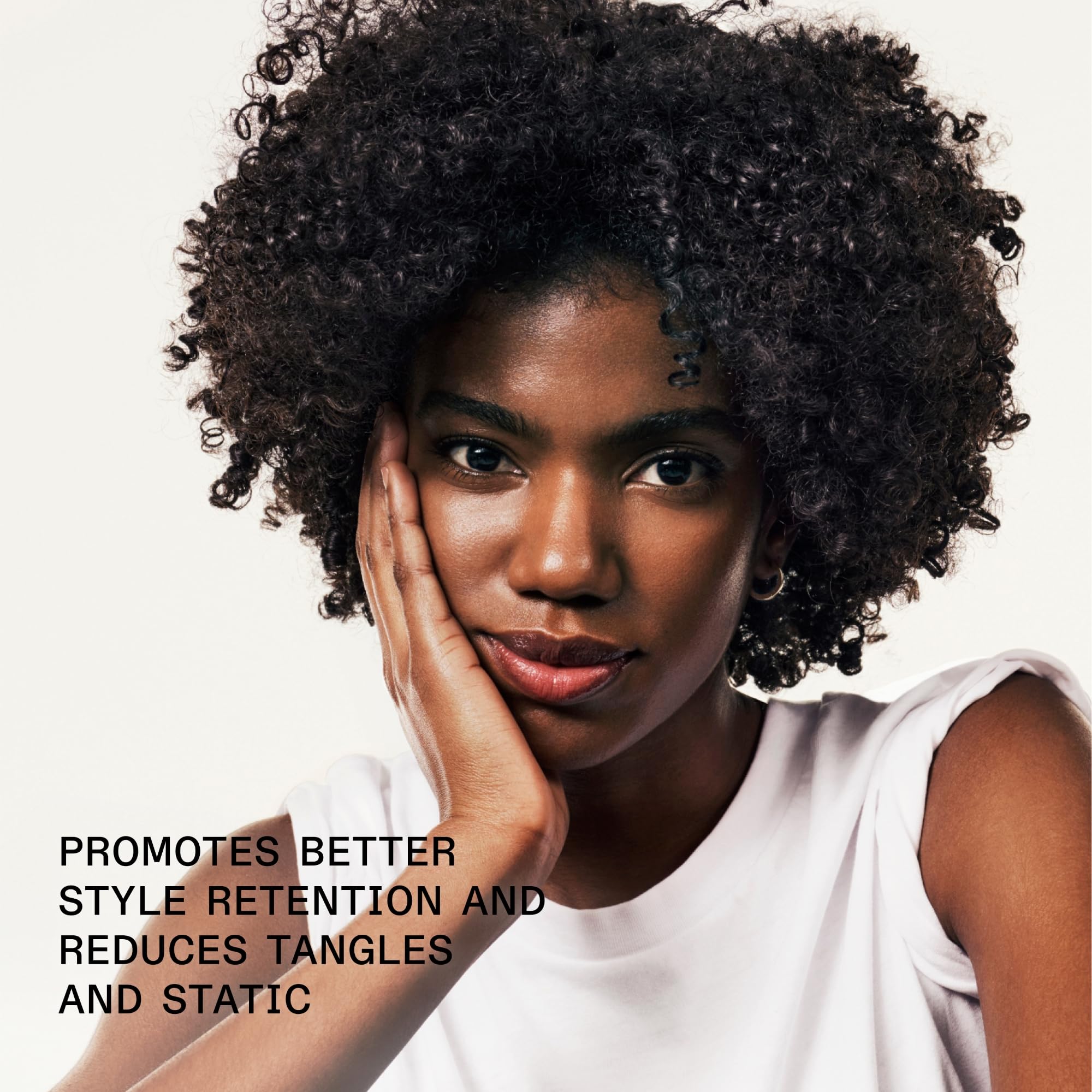 Olaplex No. 9 pump-dispense demonstrates easy application and heat protection up to 450°F.