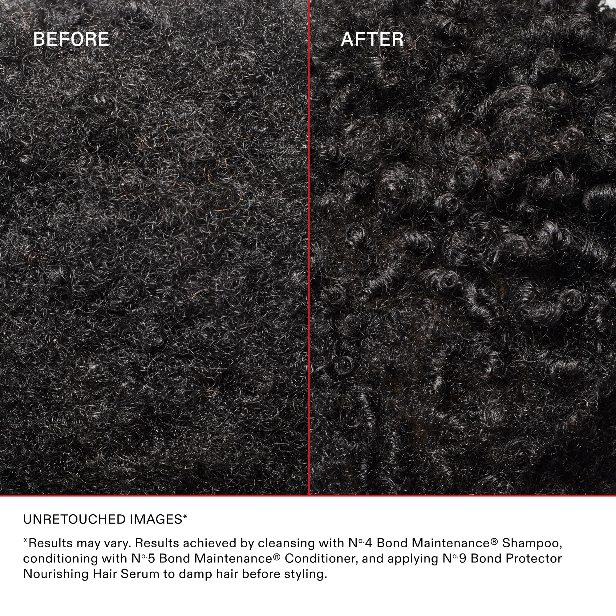 Olaplex No. 9 serum being applied to damp hair for better style memory.