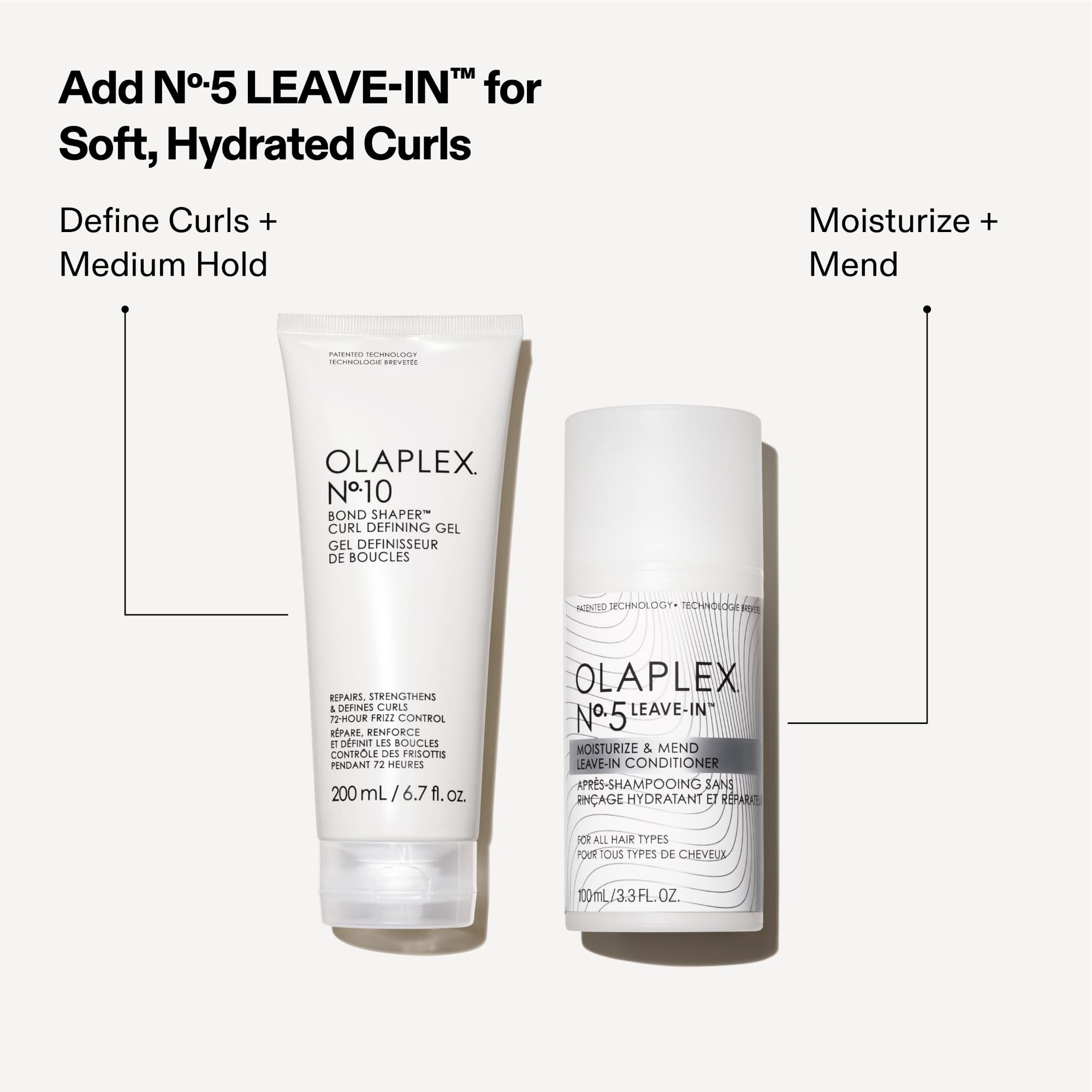 Olaplex No.10 heat protection up to 450F guards curl integrity.