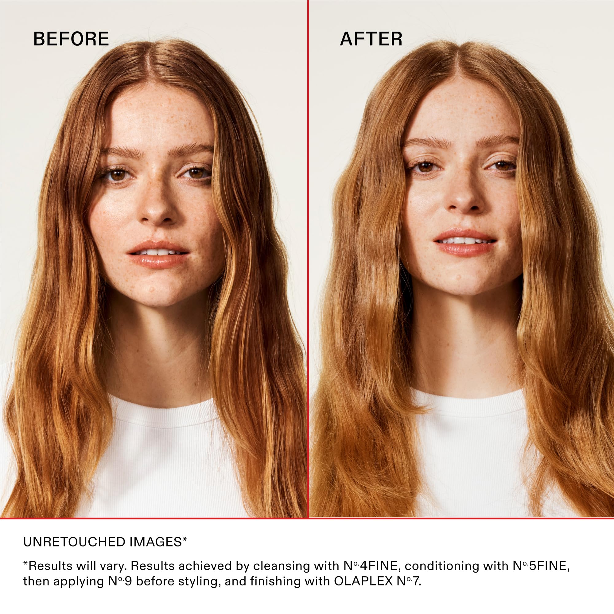 Olaplex No.4 Fine hair application indicates detangling and smoothness