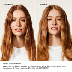Olaplex No.4 Fine hair application indicates detangling and smoothness