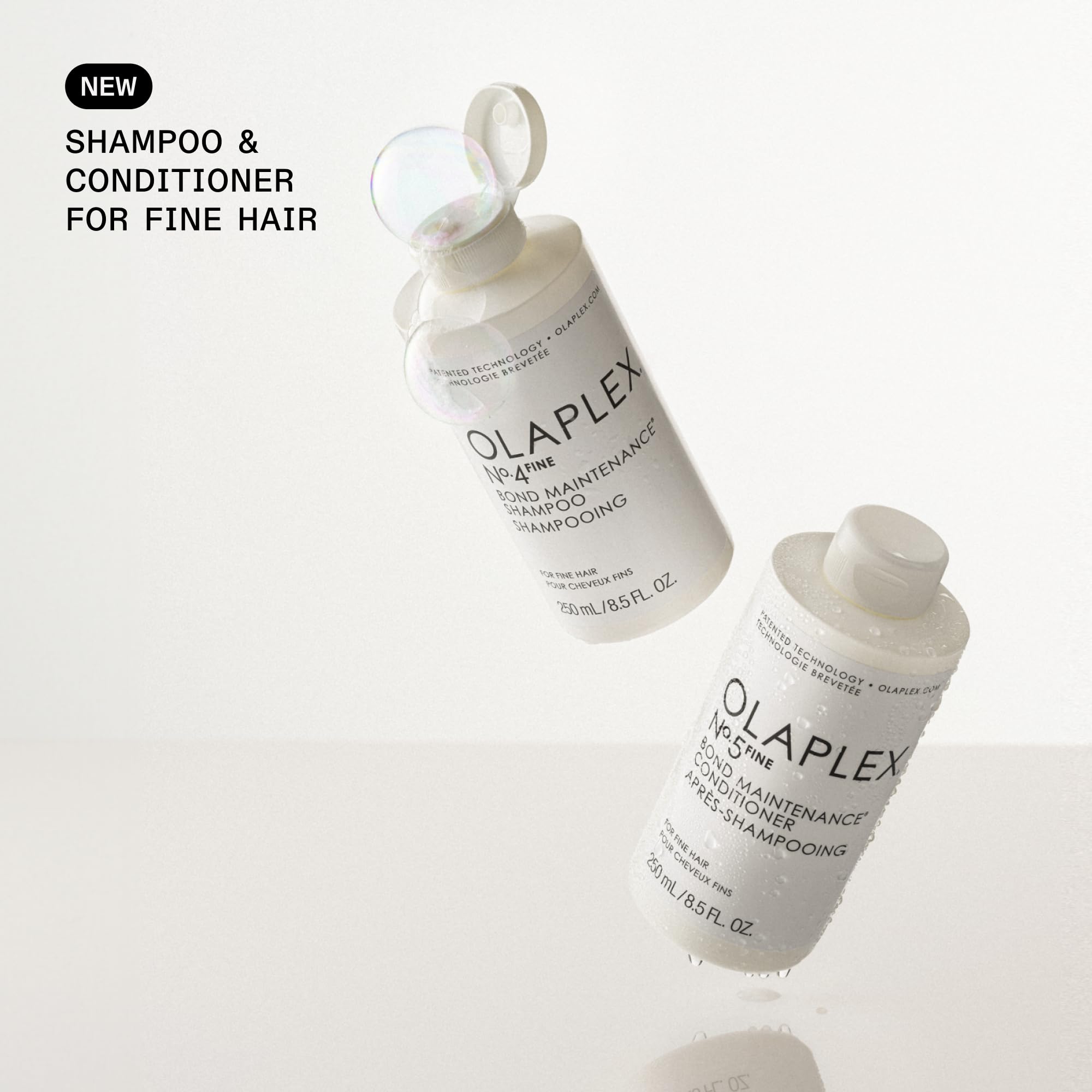 Olaplex No.4 Fine label closeup highlights brand and formula