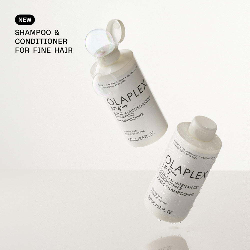 Olaplex No.4 Fine label closeup highlights brand and formula