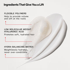 Olaplex No.4 FINE demonstrates root volume on fine hair