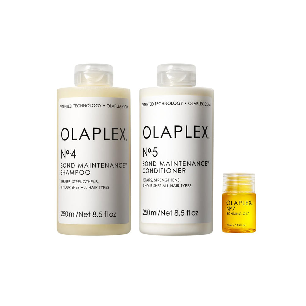 Olaplex No.4 shampoo bottle for deep cleansing and healthier-looking hair.
