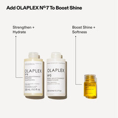 Olaplex No.5 conditioner bottle delivering smooth, hydrated hair.