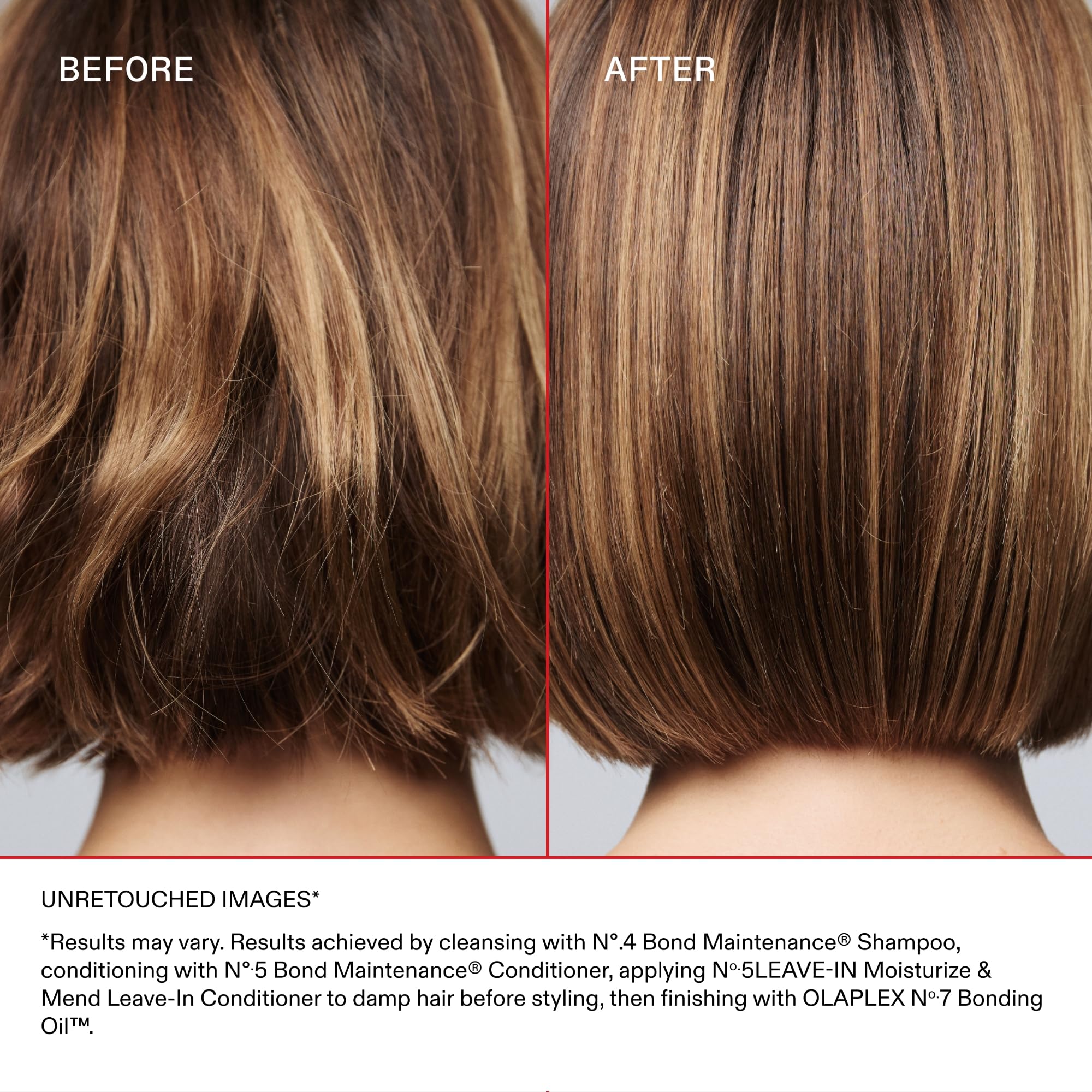 Olaplex No.5 hair ends seal close-up signals split-end repair potential
