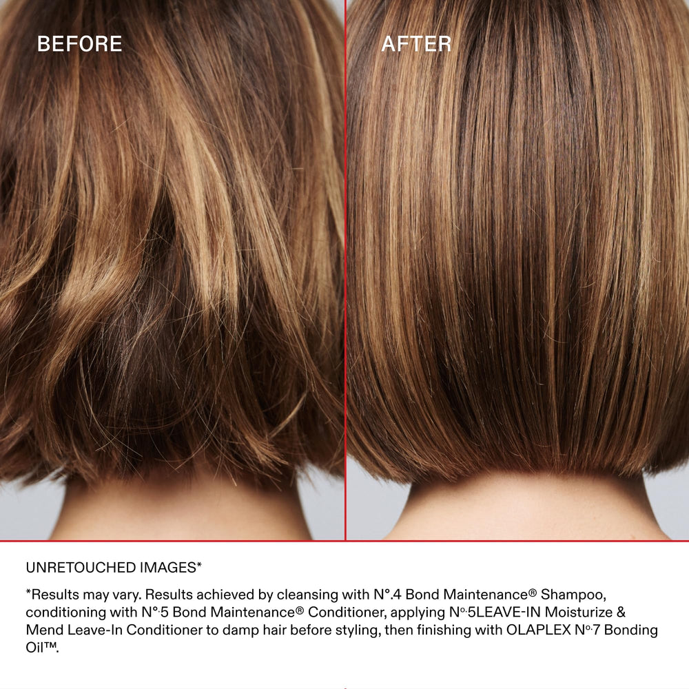 Olaplex No.5 hair ends seal close-up signals split-end repair potential