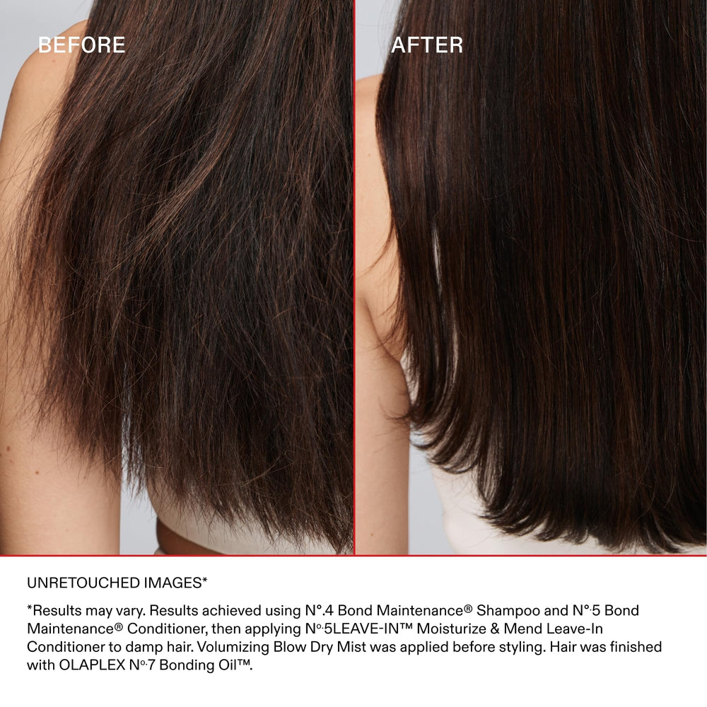 Olaplex No.5 mid-lengths application shot shows detangling ease