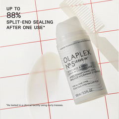 Olaplex No.5 texture close-up highlighting the gel-creme consistency for hydration