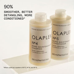 Olaplex No.7 Bonding Oil bottle highlighting shine and frizz control.
