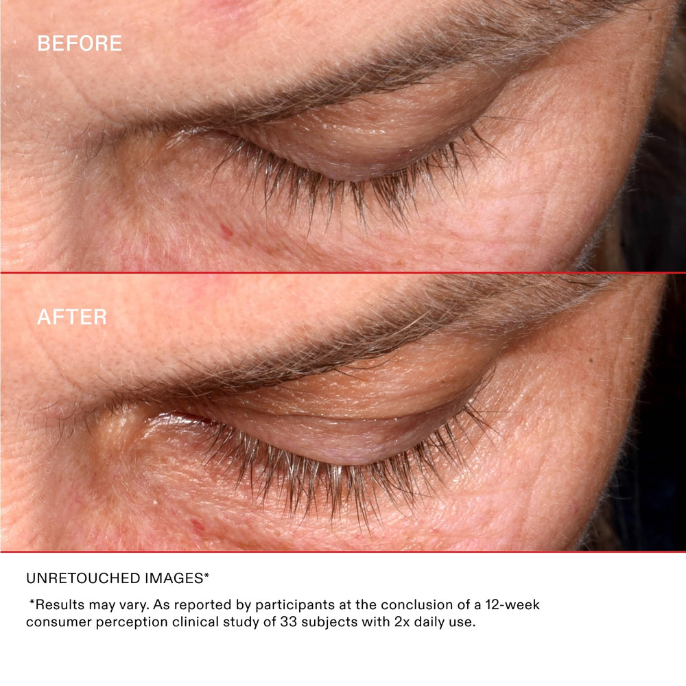 Olaplex Peptide Complex Technology graphic highlighting growth-supporting peptides for stronger, fuller lashes.