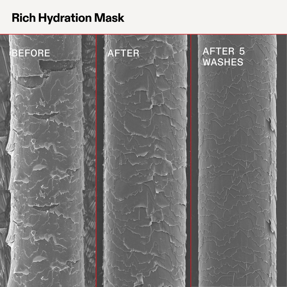 Olaplex Rich Hydration Mask shine boost visible on hair