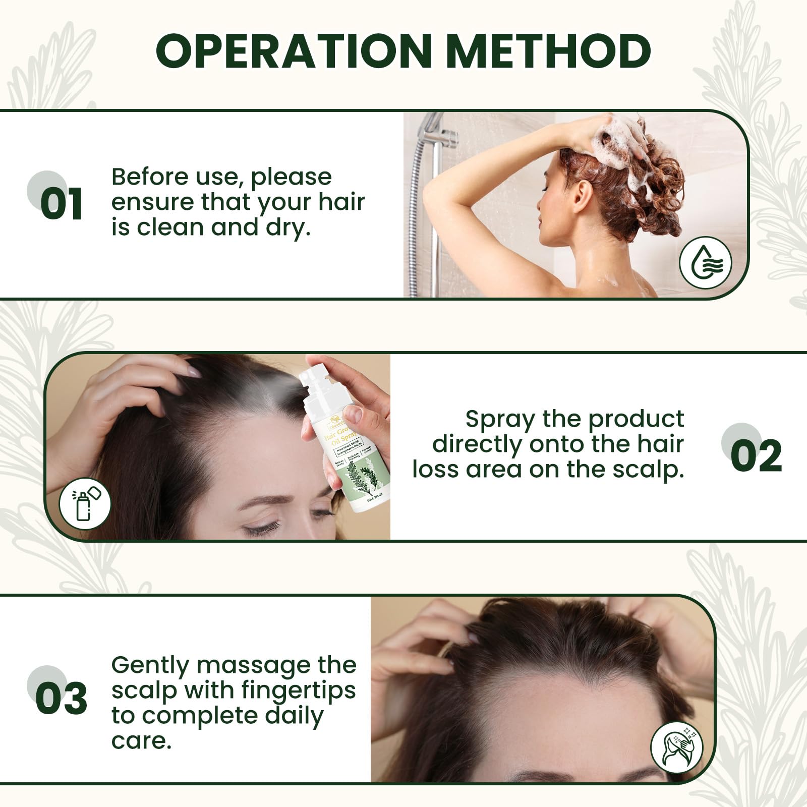After use, Olassubd spray leaves hair softer and shinier.