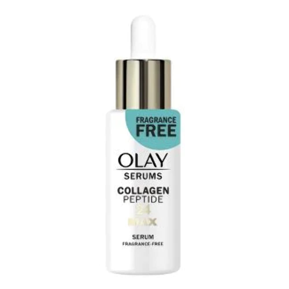 Olay Collagen Peptide Serum MAX dropper for precise daily hydration.