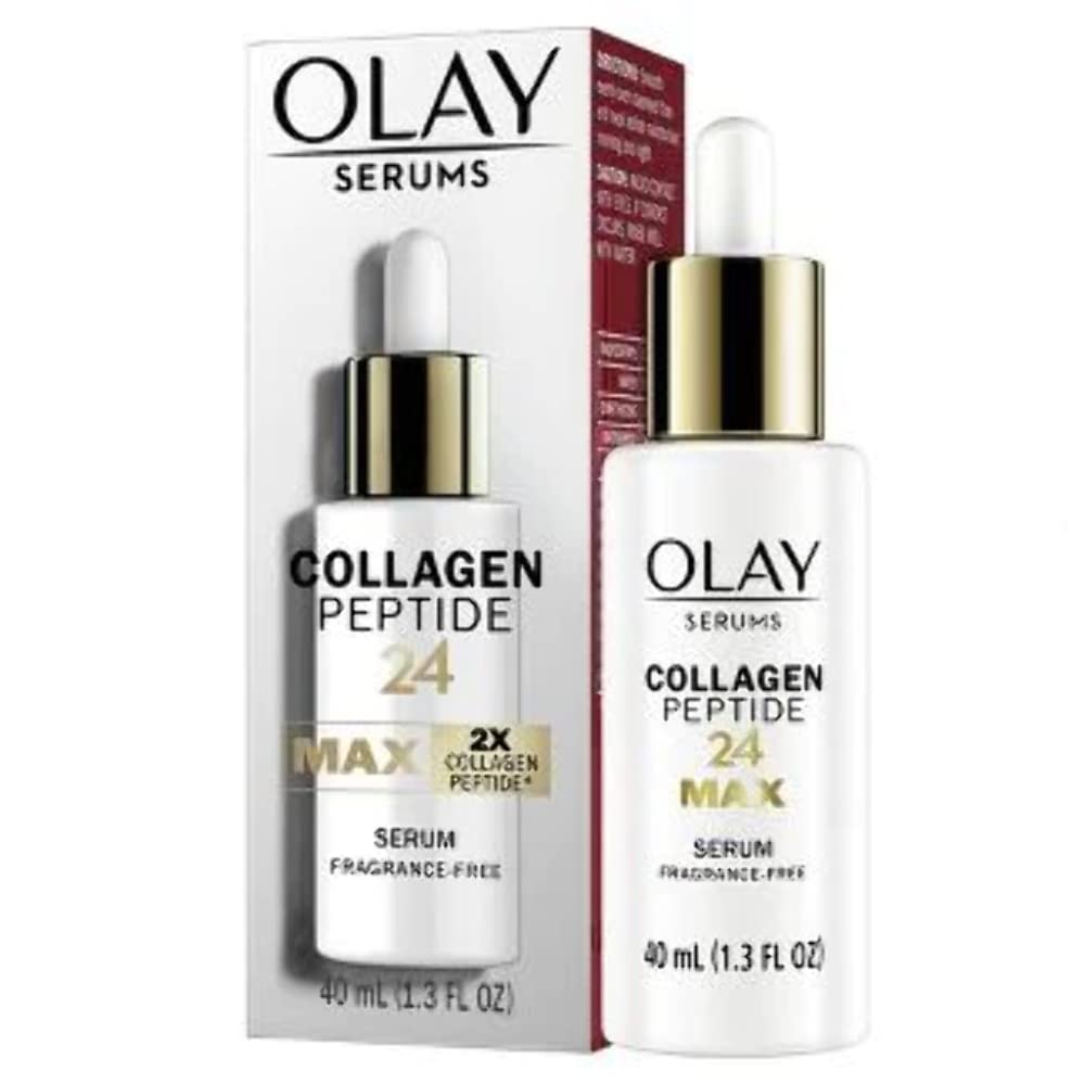 Olay Collagen Peptide Serum MAX demonstrates quick-absorbing, non-sticky texture.