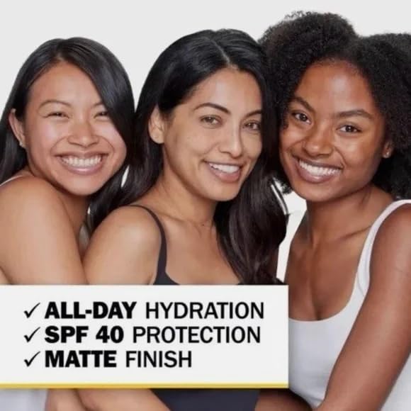 OLAY Complete matte finish closeup indicates non-greasy feel