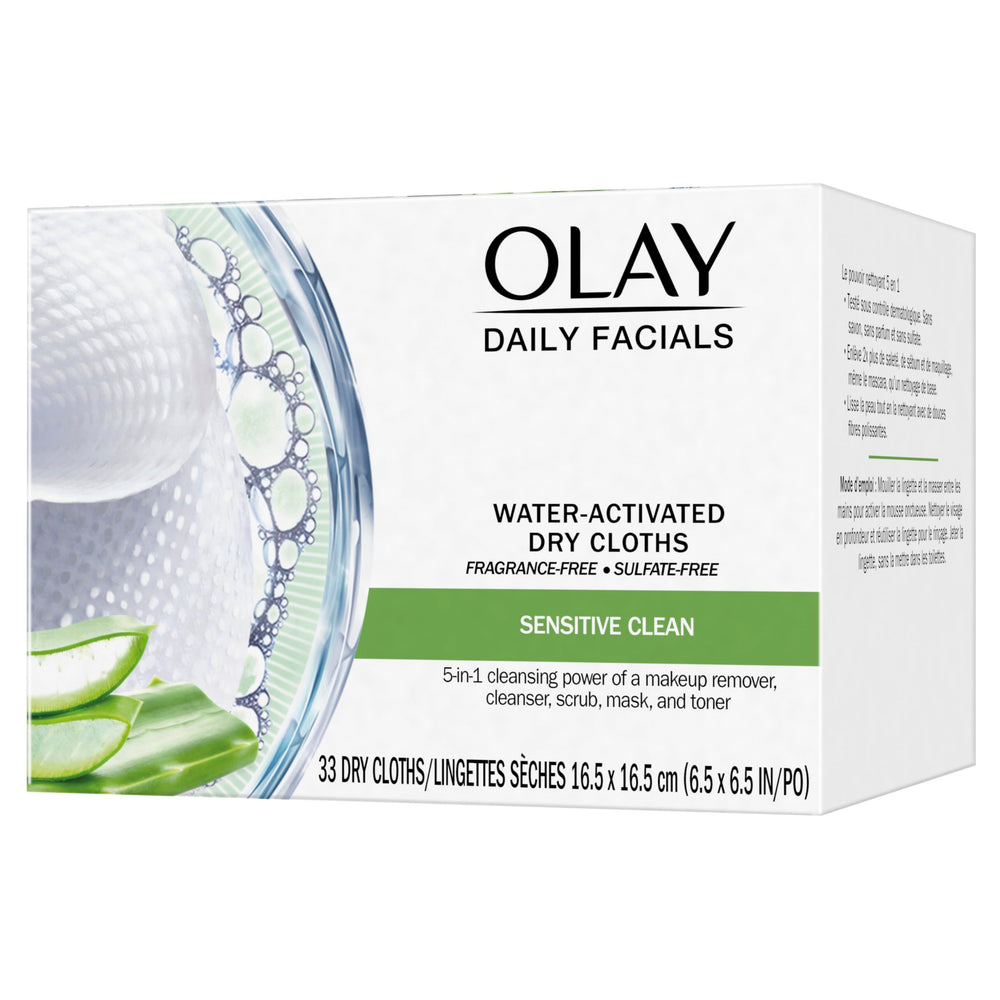 Olay Daily Facials 5-in-1 cloth streamlines skincare routine.