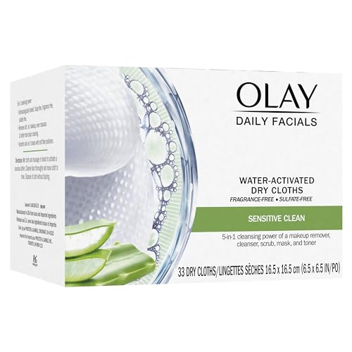 Olay Daily Facials suited for sensitive skin care daily.