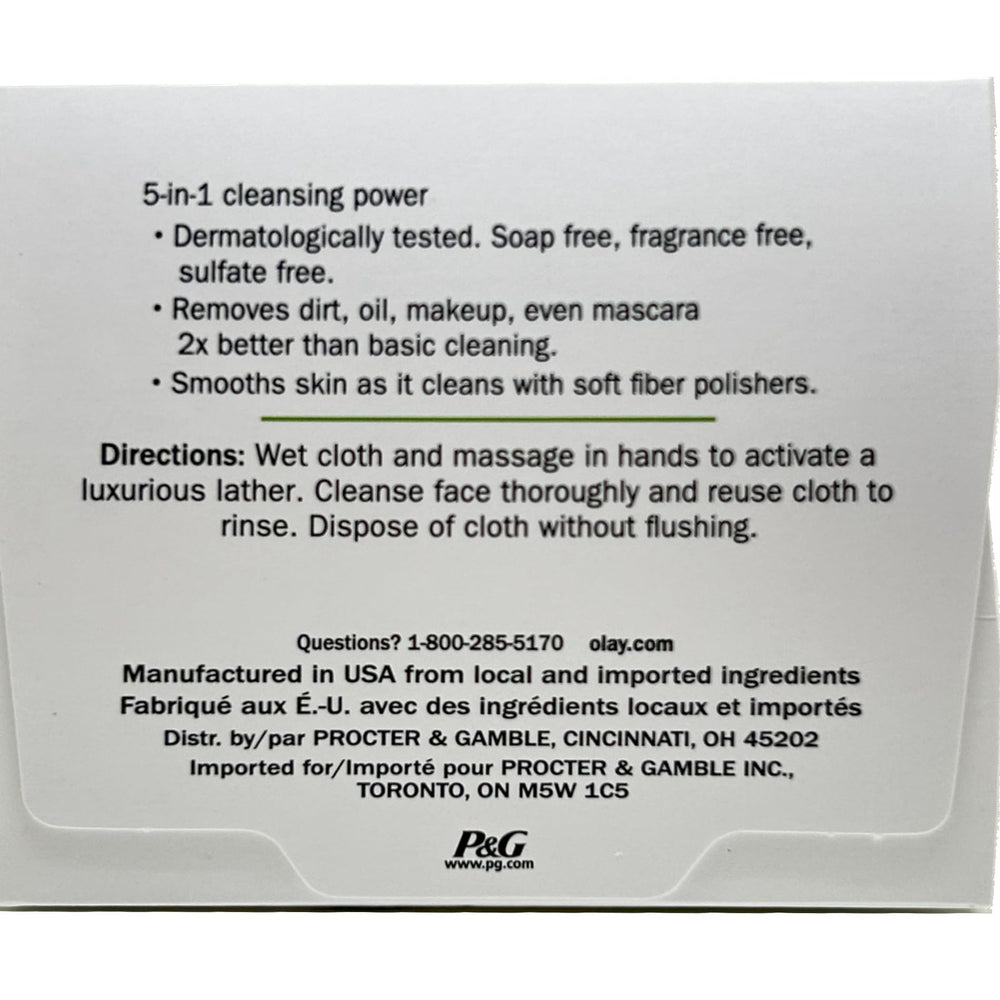 OLAY Daily Gentle Clean cloths provide 4-in-1 benefits: cleanse, tone, exfoliate, hydrate.