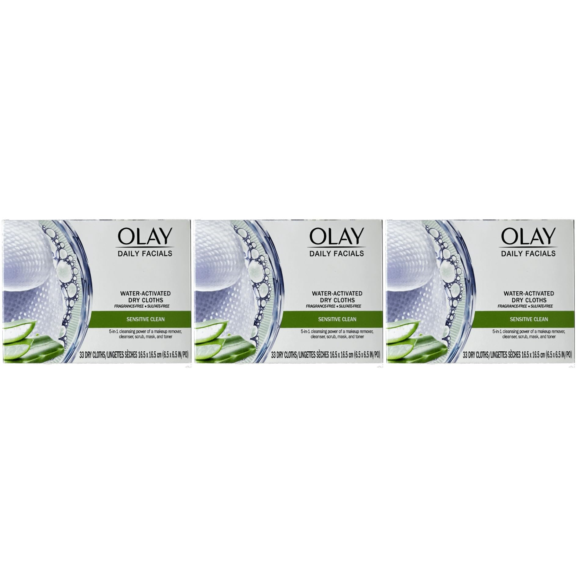 OLAY Daily Gentle Clean fragrance-free pack highlights soft, skin-friendly texture.