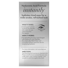 Olay Eyes Deep Hydrating Eye Gel dispense shot highlights easy application.